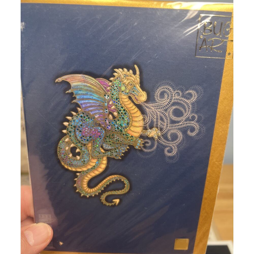 Lot of 40 Greeting Cards Matching Envelopes Premiums Bug Art Foil Fine Dragon